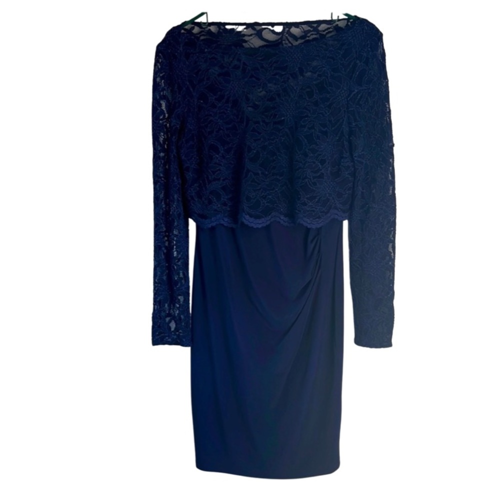 Navy Lace Dress By Ralph Lauren